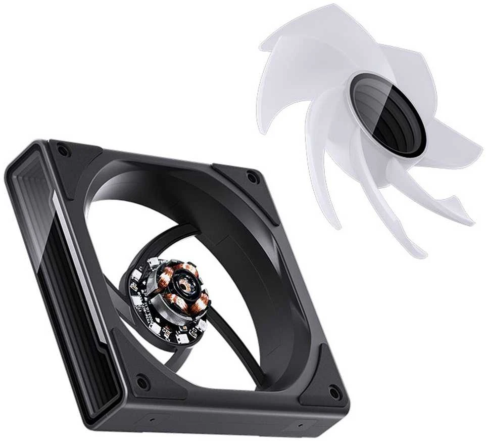 Jonsbo ZK-120BR ARGB Reverse Blade PWM korpuso ventiliatorius, 120mm, 3er-Pack – juodos spalvos