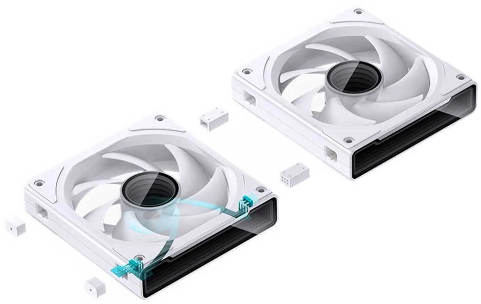 Jonsbo ZK-120W PWM korpuso ventiliatorius, A-RGB – 120mm, baltos spalvos, 3er-Pack