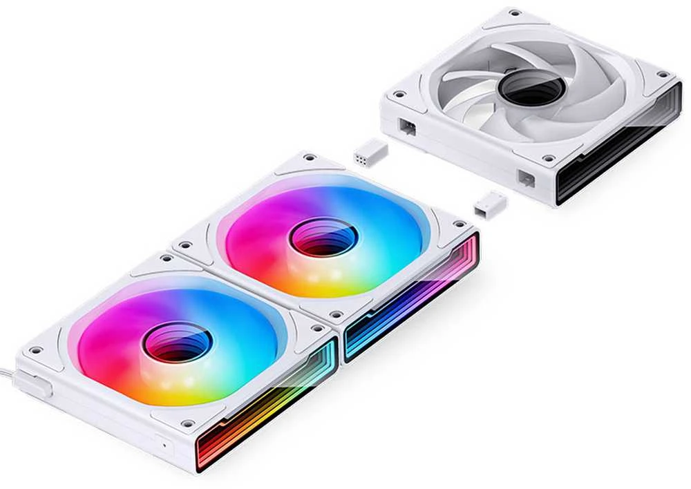 Jonsbo ZK-120W PWM korpuso ventiliatorius, A-RGB – 120mm, baltos spalvos, 3er-Pack