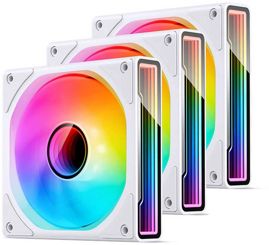 Jonsbo ZK-120W PWM korpuso ventiliatorius, A-RGB – 120mm, baltos spalvos, 3er-Pack
