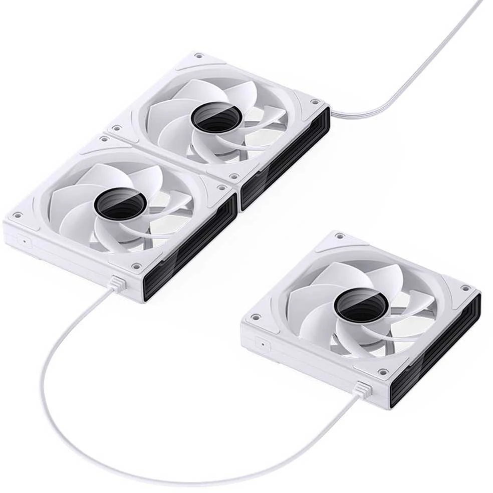 Jonsbo ZK-120WR Reverse PWM korpuso ventiliatorius, A-RGB – 120mm, baltos spalvos, 3er-Pack
