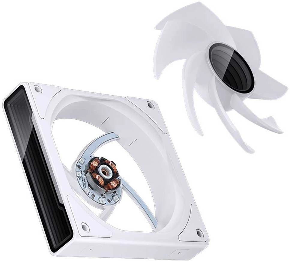 Jonsbo ZK-120WR Reverse PWM korpuso ventiliatorius, A-RGB – 120mm, baltos spalvos, 3er-Pack