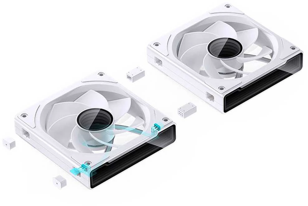 Jonsbo ZK-120WR Reverse PWM korpuso ventiliatorius, A-RGB – 120mm, baltos spalvos, 3er-Pack