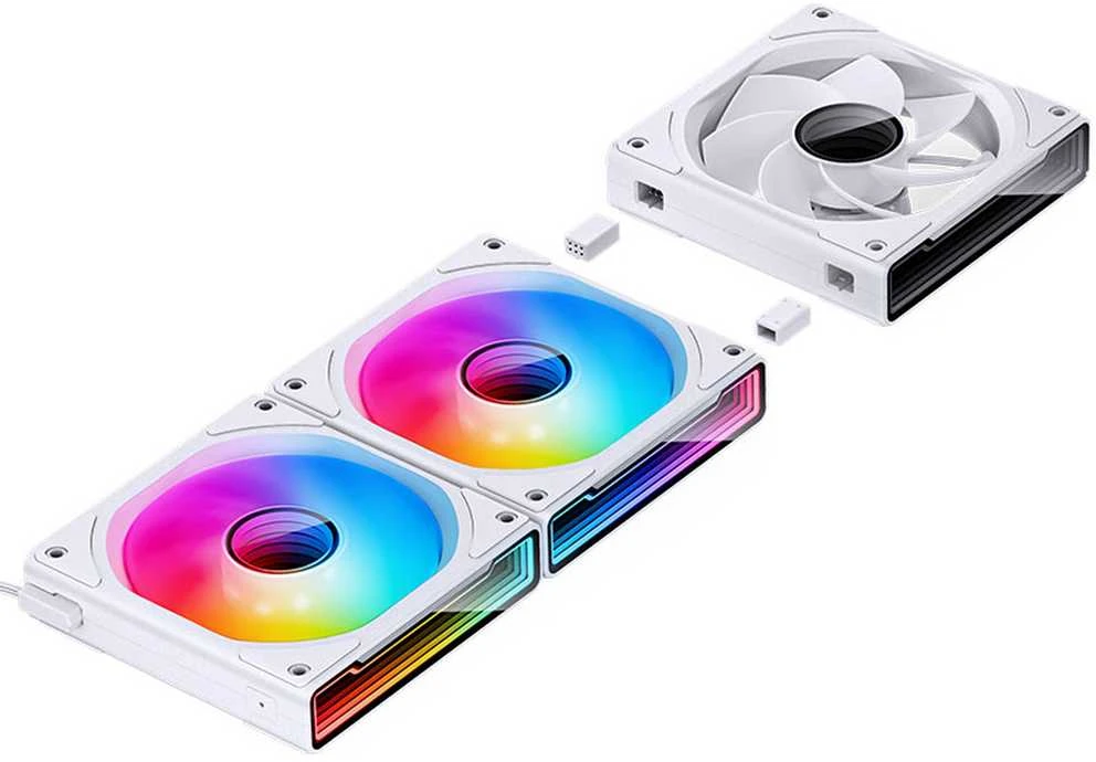Jonsbo ZK-120WR Reverse PWM korpuso ventiliatorius, A-RGB – 120mm, baltos spalvos, 3er-Pack