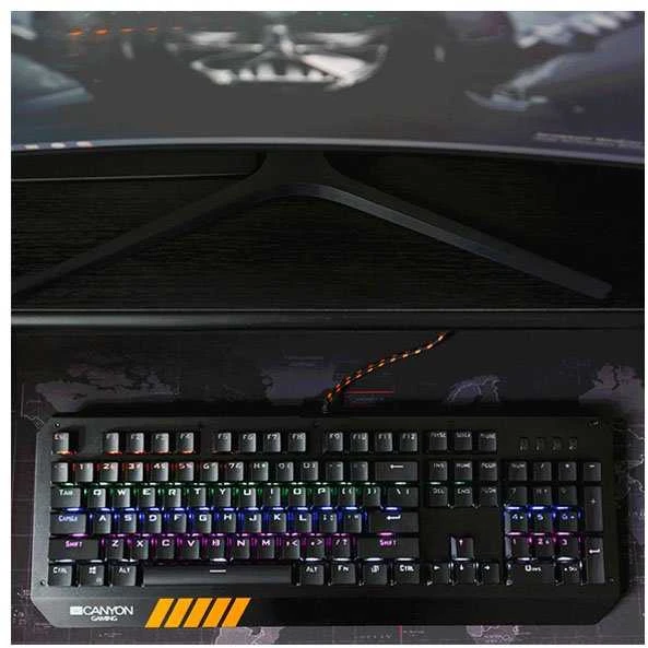 Mechaninė klaviatūra žaidimams Canyon Hazard GK-6, Mėlyna Switch, LED, RU išdėstymas