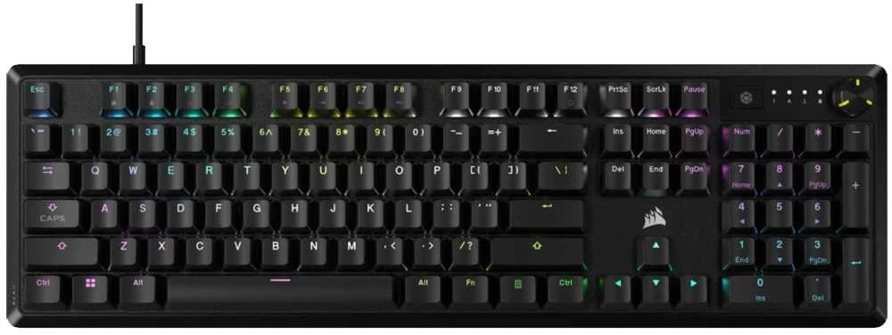 CORSAIR K70 RGB CORE Mechaninė klaviatūra žaidimams RGB LED pašvietimas CORSAIR Linear Raudona Juodas