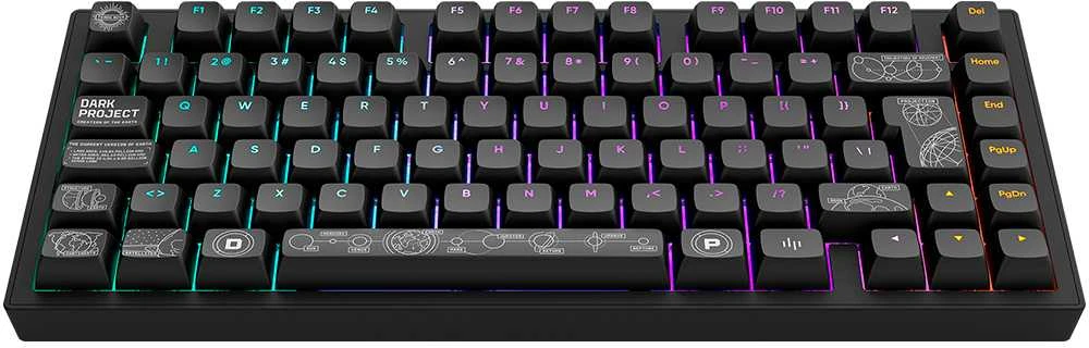 Klaviatūra Dark Project ALU81A Terra Nova (Juoda) ISO išdėstymas