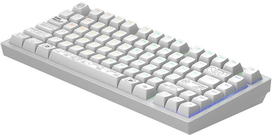 Klaviatūra Dark Project ALU81A Terra Nova Baltas, G3MS Moonstone Switch, RU