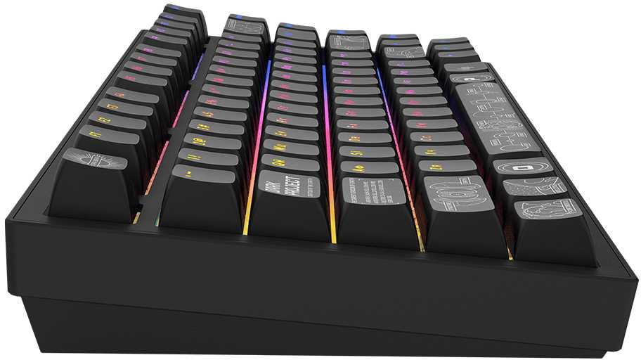 Klaviatūra „Dark Project ALU81A Terra Nova Juodas“, G3MS „Moonstone Switch“, RU