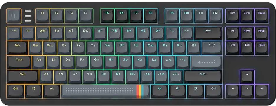 Klaviatūra Dark Project ALU87A Vidurnaktis, G3MS Cirkoninis jungiklis, RU