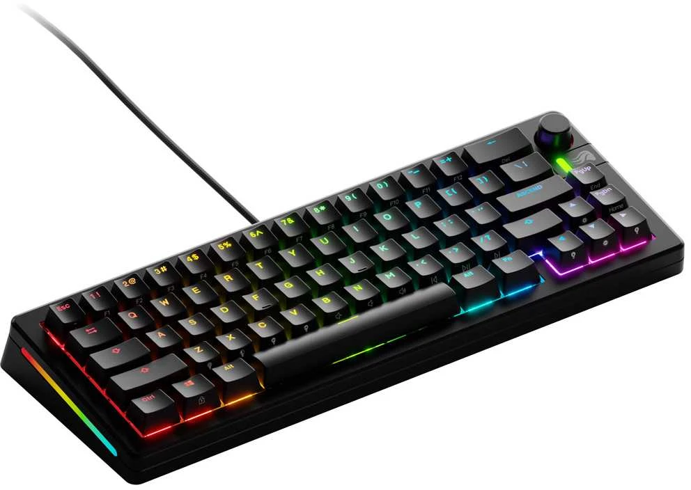 Glorious GMMK 3 65 % Custom žaidimų klaviatūra – Pre-Built, ANSI US išdėstymas, Fox Switches, juodos spalvos