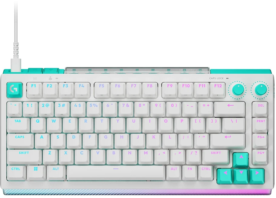 Klaviatūra žaidimai Logitech G512 X 75 laidinis magnetinis-mechaninis apšvietimas balta