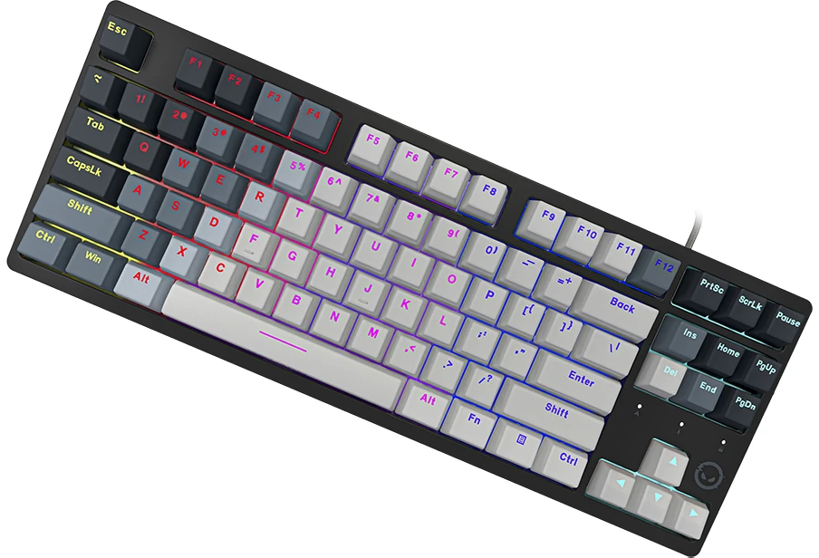 LORGAR Azar 514TKL, su laidu RGB mechaninė klaviatūra žaidimams, baltas, EN išdėstymas