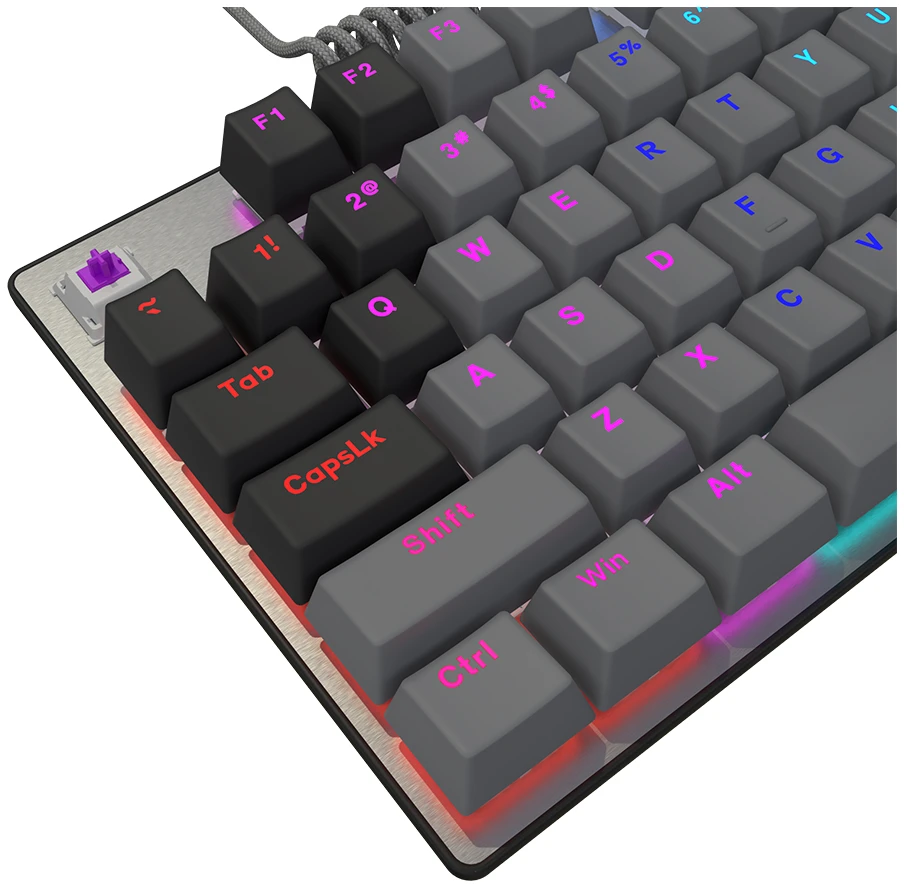 LORGAR Azar 514TKL, su laidu RGB mechaninė klaviatūra žaidimams, juodas, EN išdėstymas