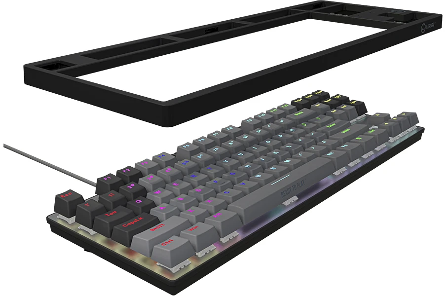 LORGAR Azar 514TKL, su laidu RGB mechaninė klaviatūra žaidimams, juodas, EN išdėstymas