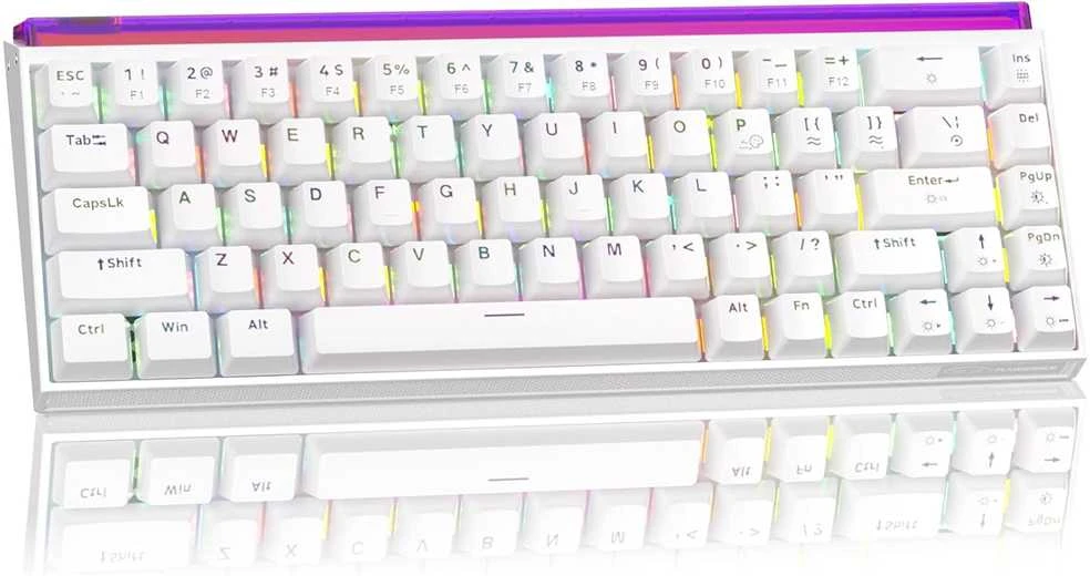 Klaviatūra Magegee Air68 Wireless Baltas, RGB, Poseidon Switch, US
