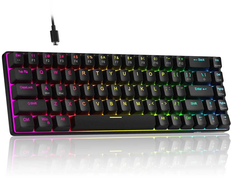 Klaviatūra Magegee MK-BOX Juodas, RGB, Amethyst Switch, US