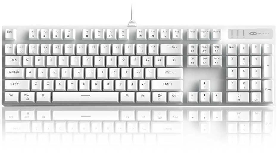 Klaviatūra Magegee MK-STORM Baltas, Mėlyna Lighting, Mėlyna Switch, US