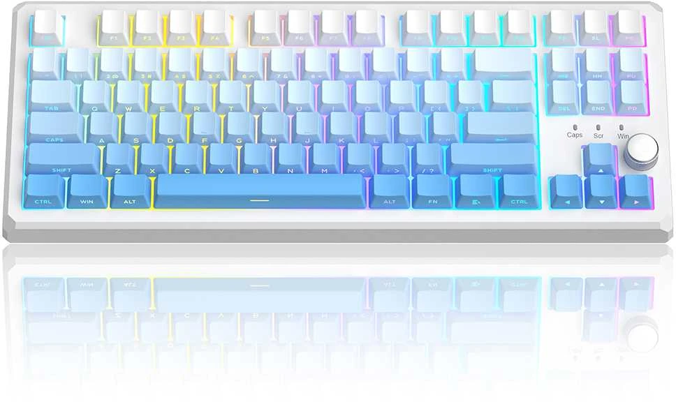 Klaviatūra Magegee SKY87 Baltas&Mėlyna Gradient, RGB, Mėlyna Whale Switch, US