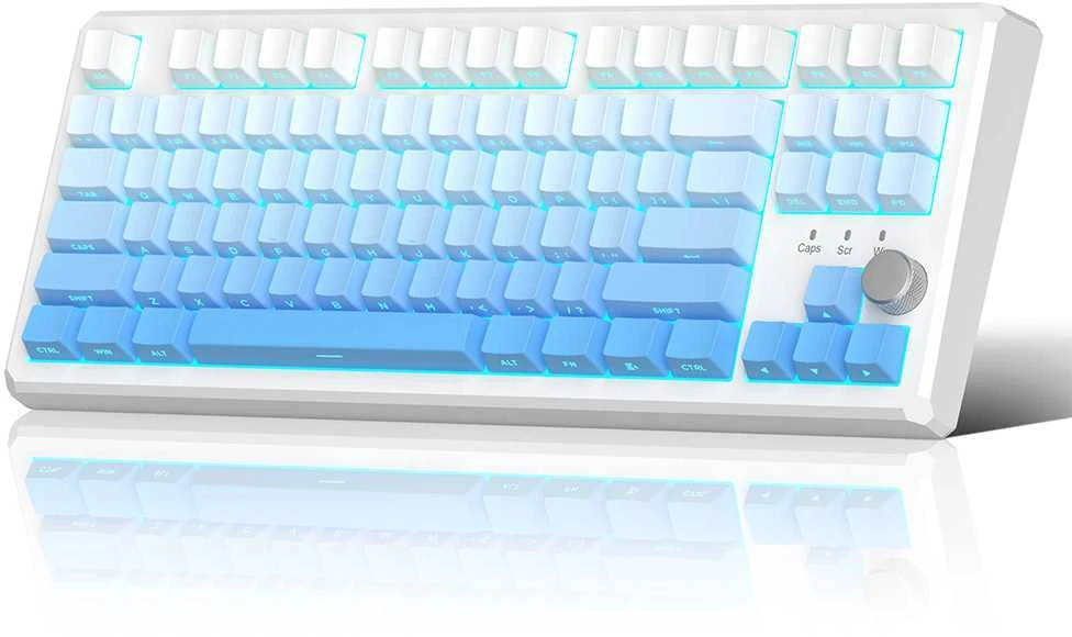 Klaviatūra Magegee SKY87 Baltas&Mėlyna Gradient, RGB, Mėlyna Whale Switch, US