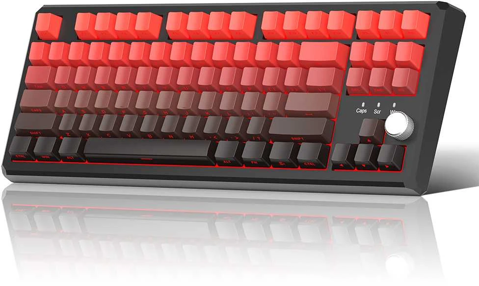 Klaviatūra Magegee SKY87 Raudona&Juodas Gradient, RGB, Ivory Baltas Switch, US