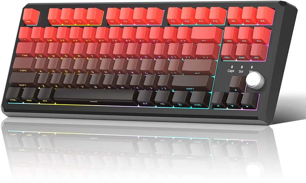 Klaviatūra Magegee SKY87 Raudona&Juodas Gradient, RGB, Ivory Baltas Switch, US