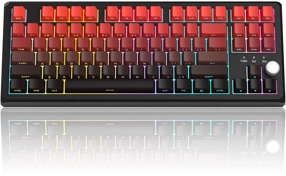Klaviatūra Magegee SKY87 Raudona&Juodas Gradient, RGB, Ivory Baltas Switch, US
