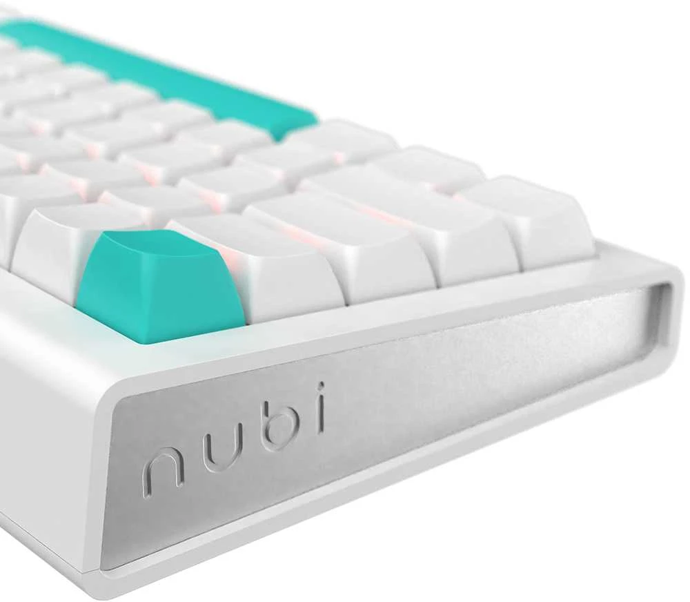 Klaviatūra Nubi NK68 PRO Baltas, G3MS Aquamarine Switch, US