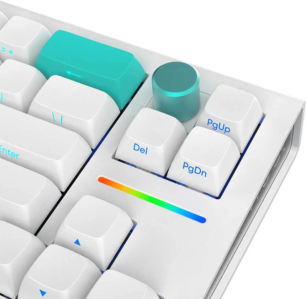 Klaviatūra Nubi NK68 PRO Baltas, G3MS Aquamarine Switch, US