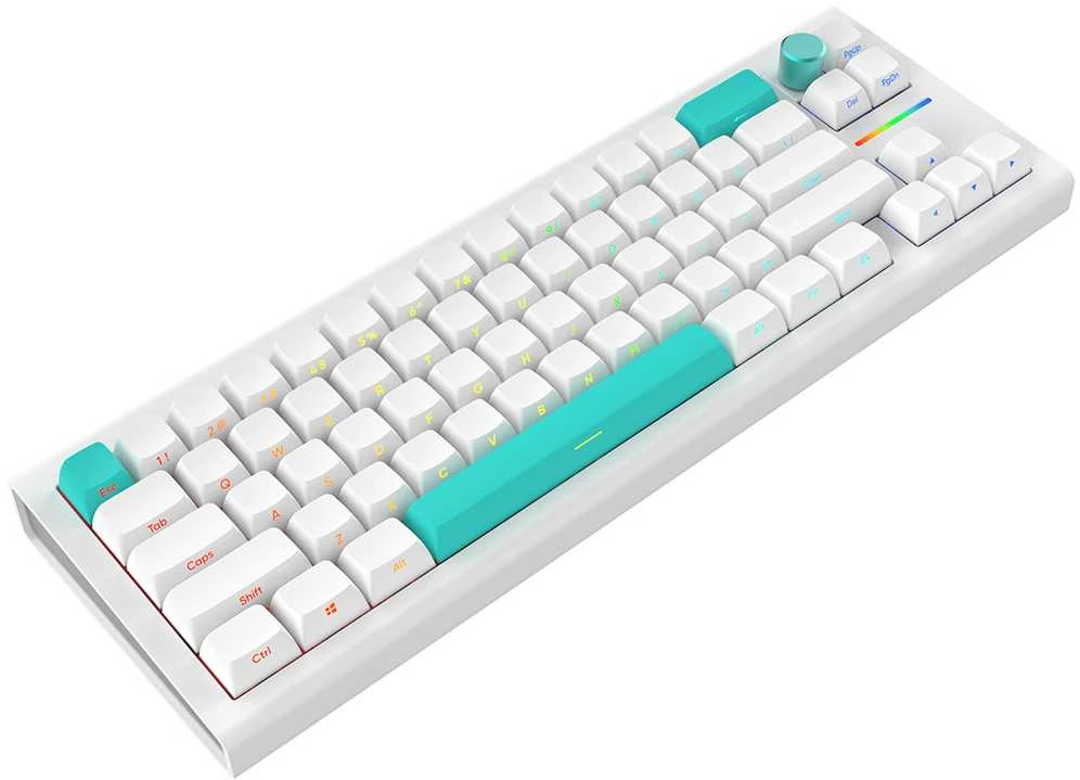 Klaviatūra Nubi NK68 PRO Baltas, G3MS Aquamarine Switch, US