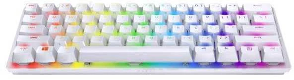 60% Mechaninė Žaidimų klaviatūra Razer Huntsman Mini Mercury Edition, Clicky Optical Switch (Purple), US išdėstymas