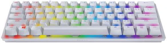 60% Mechaninė Žaidimų klaviatūra Razer Huntsman Mini Mercury Edition, Raudona Switch, RU išdėstymas