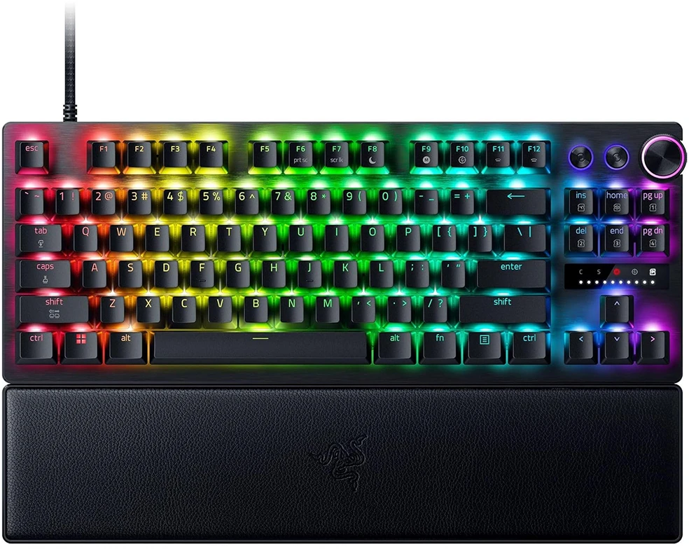 Razer Huntsman V3 Pro Tenkeyless 8KHz | Klaviatūra žaidimams | su laidu | US | Razer Analog Optical Switch Gen-2 | Juodas