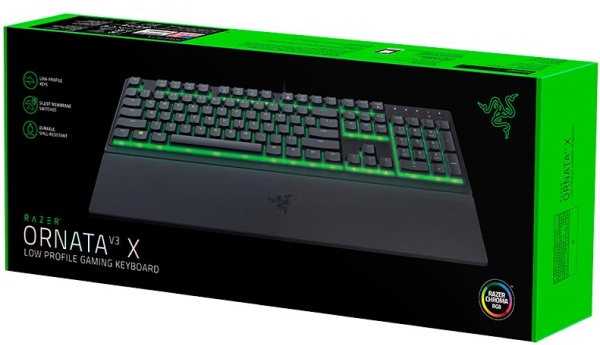 Razer | Ornata V3 X | Klaviatūra žaidimams | su laidu | RGB LED pašvietimas | Cyrillic | Silent Membrane | Juodas