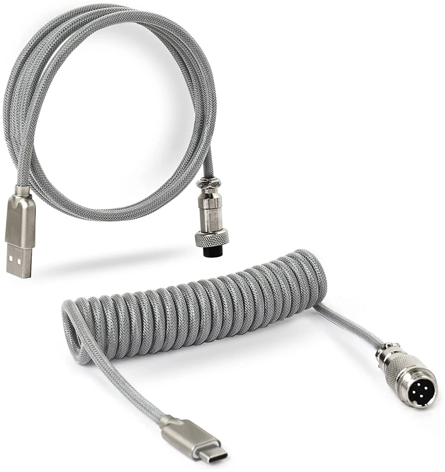 Klaviatūra Royal Kludge Coiled Aviator laidas (pilkas)