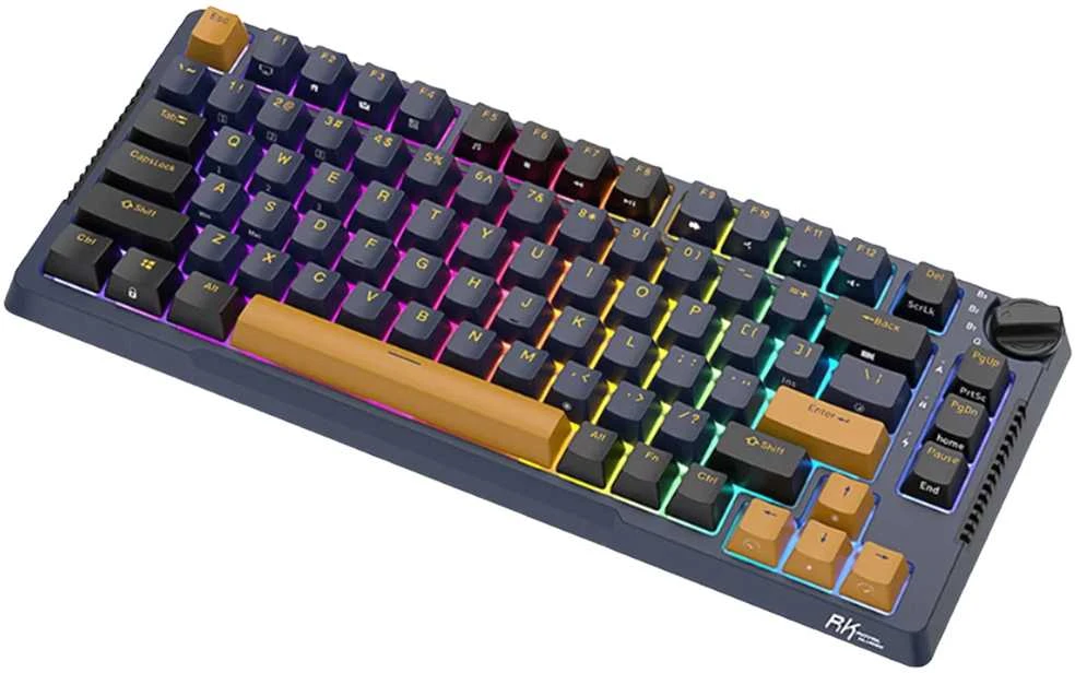 Royal Kludge RK H81 - US išdėstymas - Hot-Swappable Brown Switches - Star Night (Juoda) Mechaninė Belaidė Žaidimų Klaviatūra