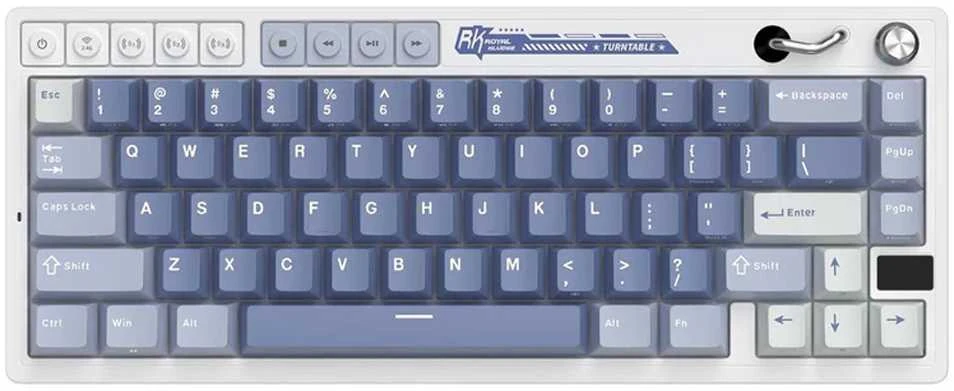 Royal Kludge M65 RGB Ocean Mėlyna belaidė klaviatūra | 60%, Hot-swap, rusvai gelsvas switches, US