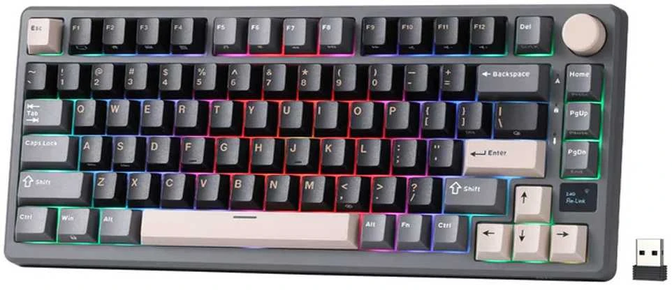 Klaviatūra Royal Kludge RK M75 (Phantom) - RK rusvai gelsvas Switches
