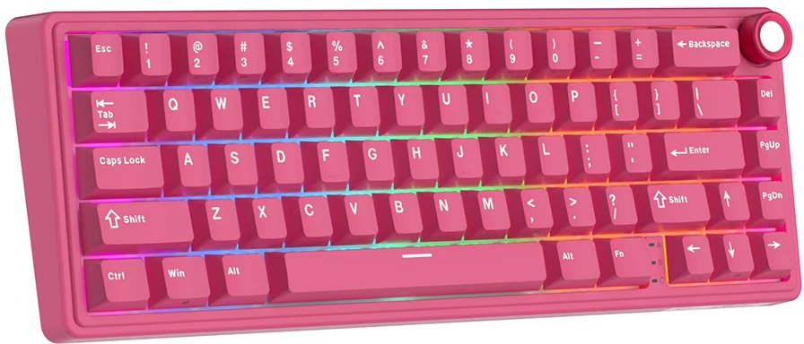 Klaviatūra Royal Kludge R65 Braškių raudona Pertraukikliai smėlio spalvos (RK-R65-BERYRED-BEGSW-US)