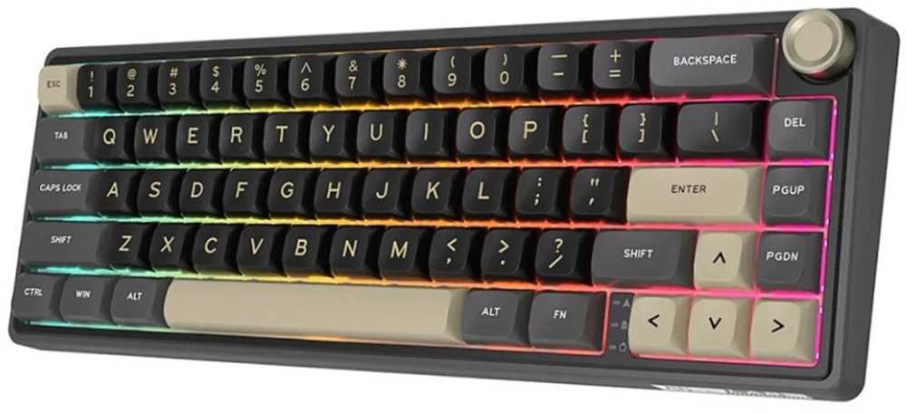Royal Kludge R65 RGB Phantom laidinė mechaninė klaviatūra | 60%, Brown switches, US