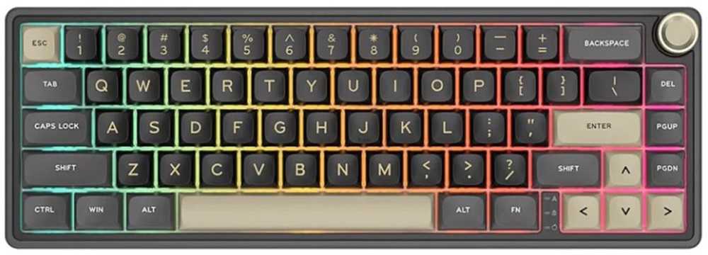 Royal Kludge R65 RGB Phantom laidinė mechaninė klaviatūra | 60%, Brown switches, US