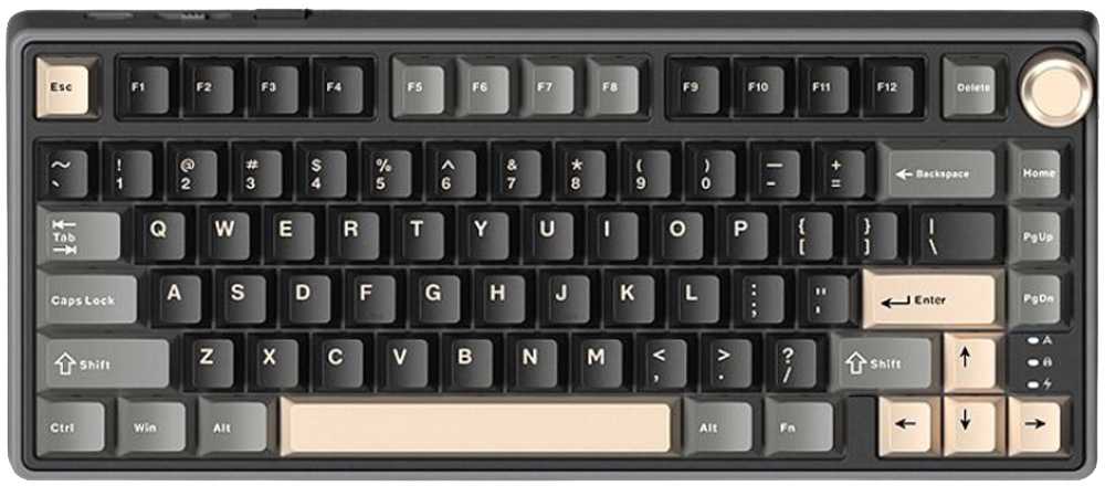 „Royal Kludge RK R75 RGB Phantom“ laidinė klaviatūra | 75%, karštojo keitimo, rudi jungikliai, JAV