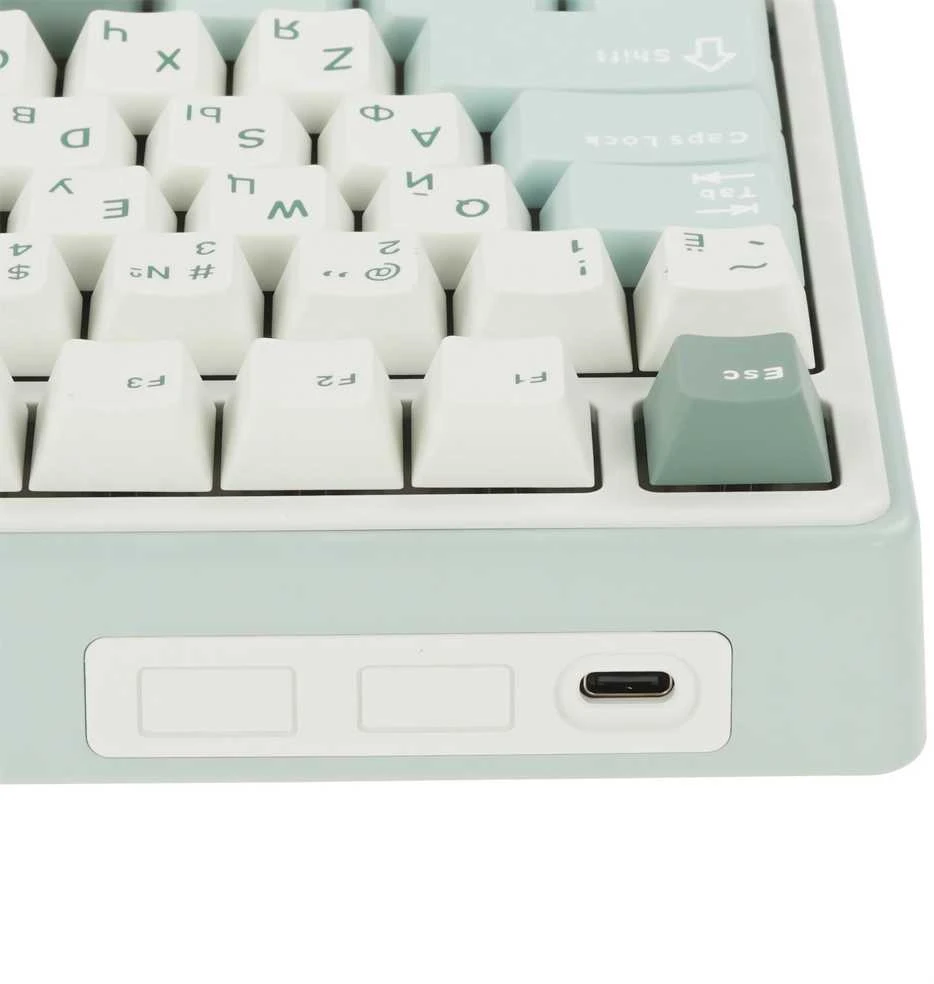 Klaviatūra ROYAL KLUDGE R75 Sky Cyan, K Sidabrinis Switch, RU