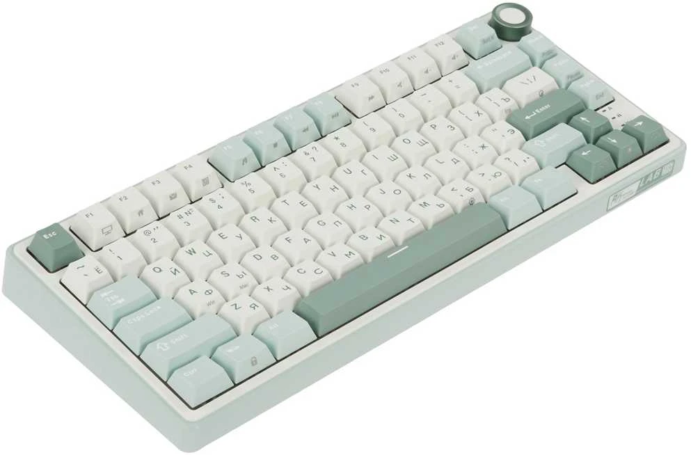 Klaviatūra ROYAL KLUDGE R75 Sky Cyan, K Sidabrinis Switch, RU