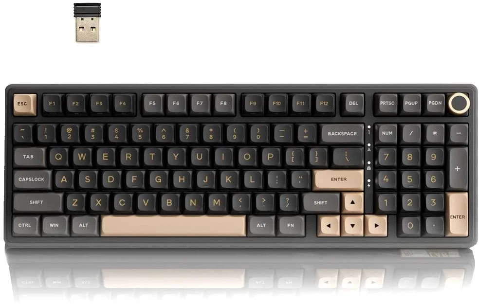 Royal Kludge RK-R98 RGB Phantom laidinė klaviatūra | 96%, Hot-swap, rusvai gelsvas switches, US