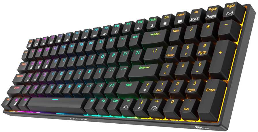 Royal Kludge RK100 juoda belaidė klaviatūra | 96%, Hot-swap, Brown Switches, US