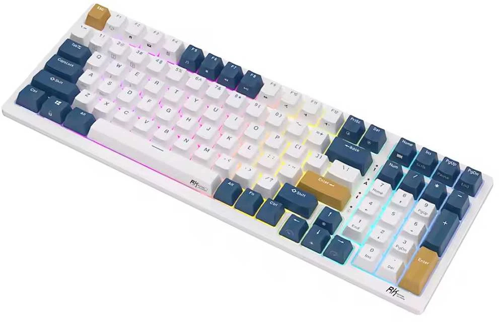 Royal Kludge RK98 RGB Klein Mėlyna belaidė klaviatūra | 98%, Hot-swap, Mėlyna switches, US