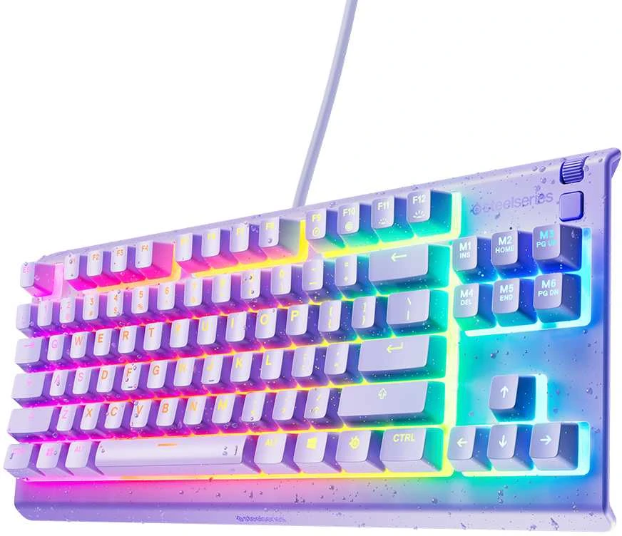 Steelseries Apex 3 TKL membraninė RGB klaviatūra (US) | Levandų