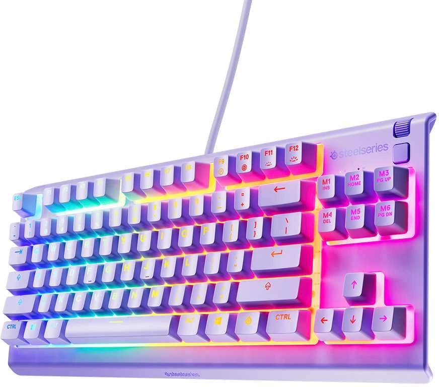 Steelseries Apex 3 TKL membraninė RGB klaviatūra (US) | Levandų