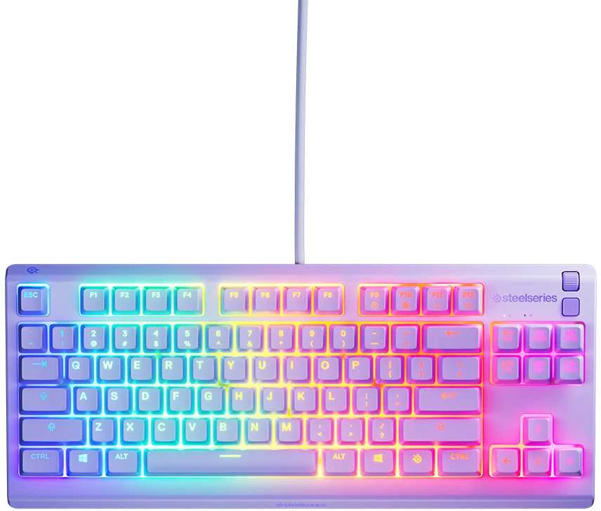 Steelseries Apex 3 TKL membraninė RGB klaviatūra (US) | Levandų